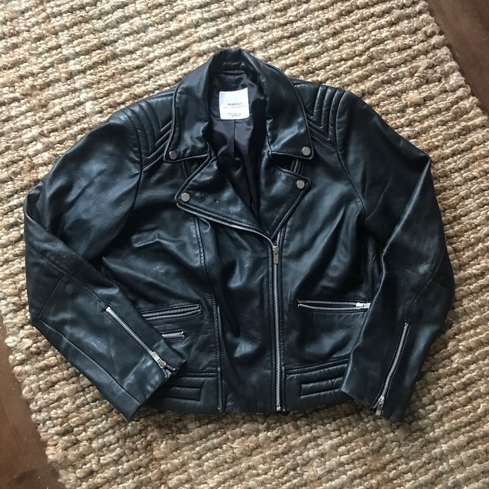 Mango leather jacket